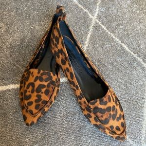 Lulu's Shoes - Brand NEW Faux Suede Leopard Flats